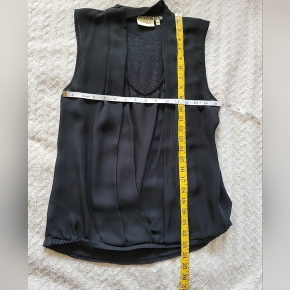 Anthropologie DELETTA Sheer Open Front Sleeveless Top with Built In Camisole - Picture 6 of 8